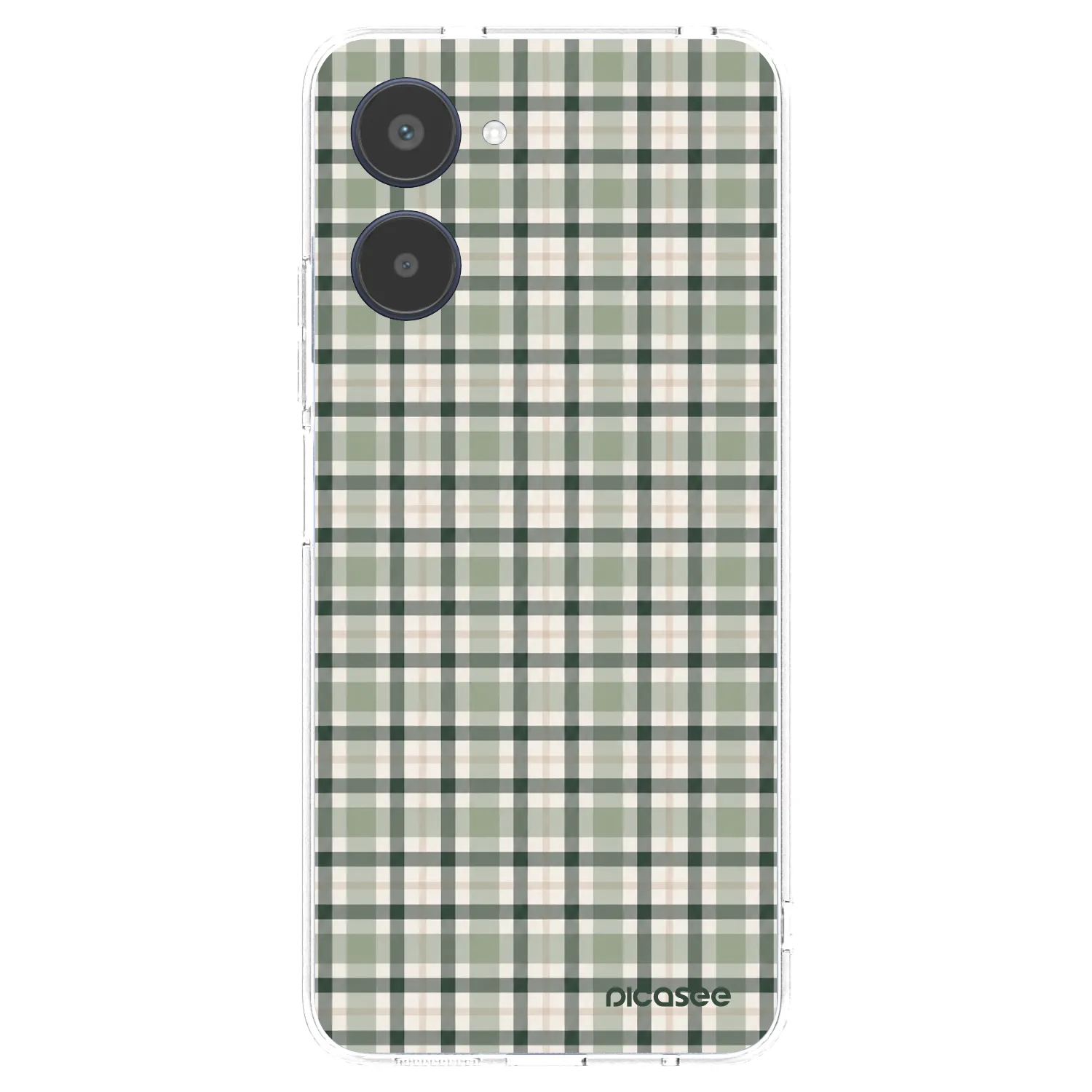 Picasee silikonowe przeźroczyste etui na Realme 10 4G - Sage Tartan