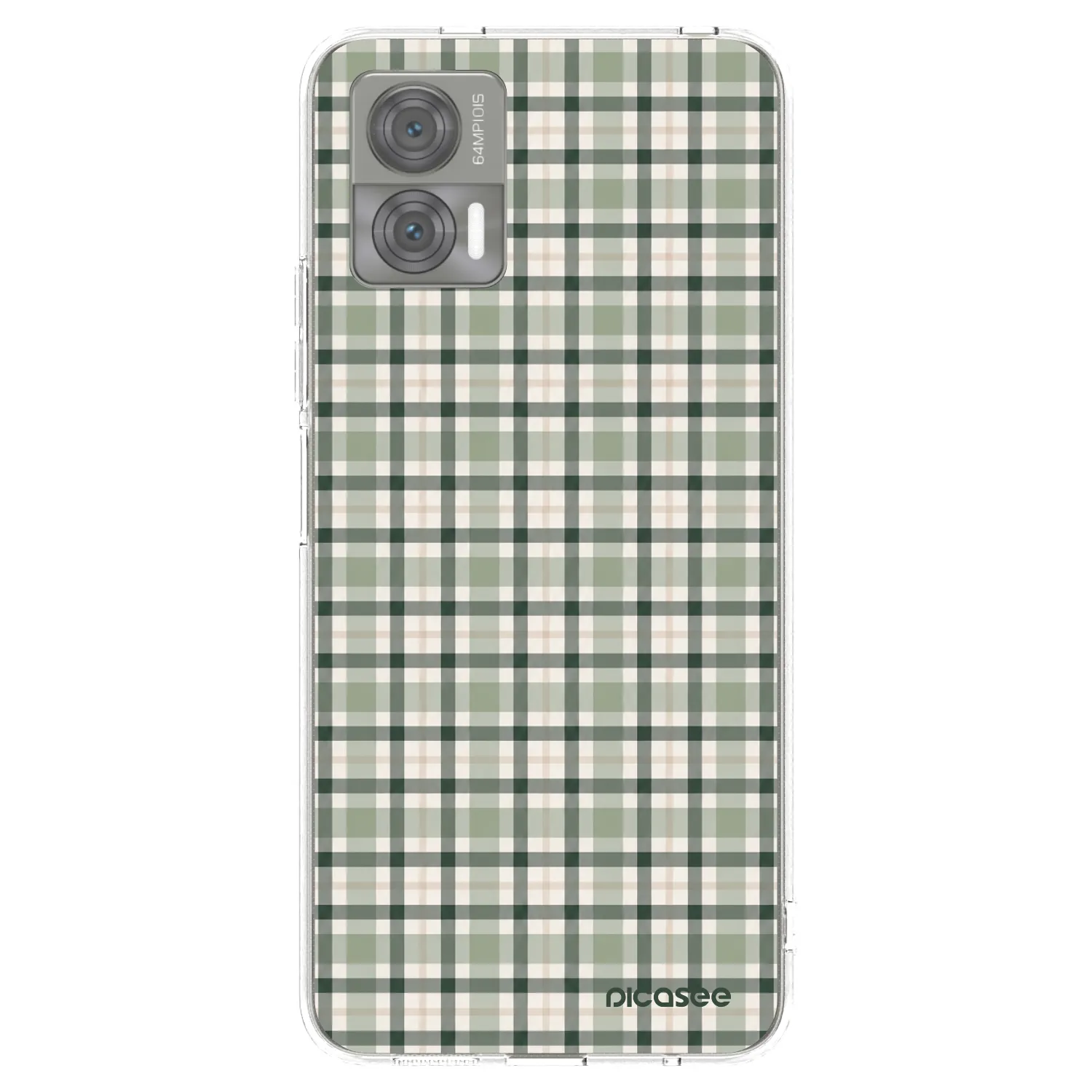 Picasee silikonowe przeźroczyste etui na Motorola Edge 30 Neo - Sage Tartan
