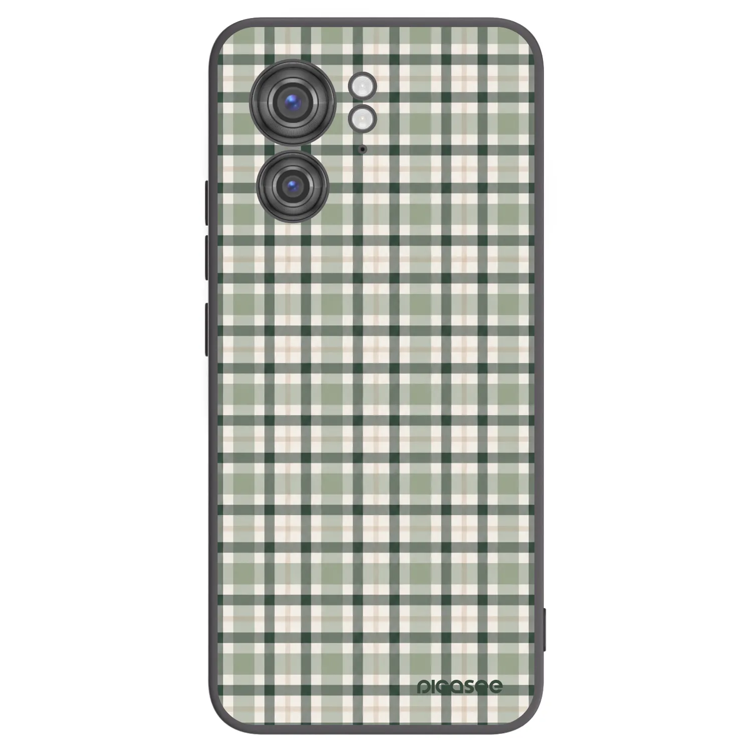 Picasee silikonowe czarne etui na Motorola Edge 40 - Sage Tartan