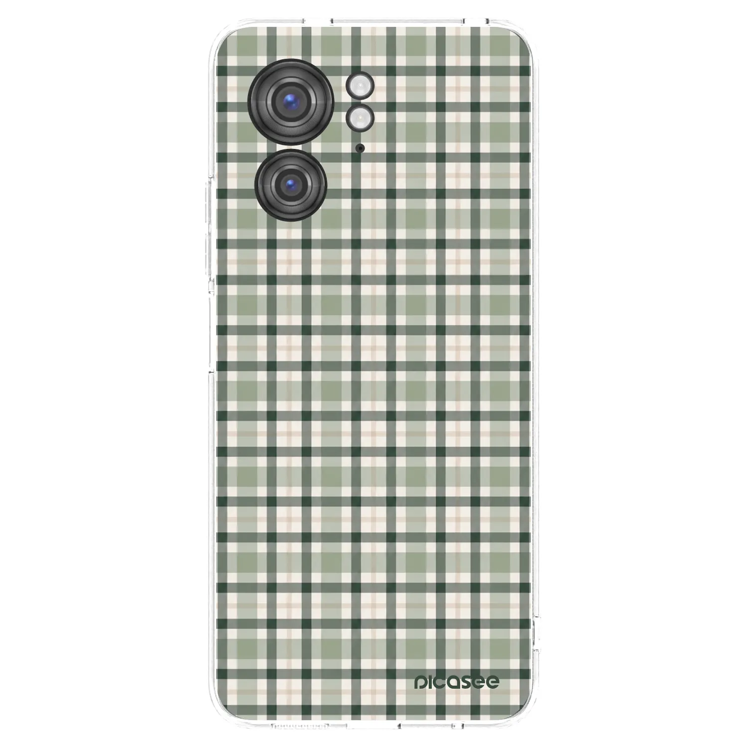 Picasee silikonowe przeźroczyste etui na Motorola Edge 40 - Sage Tartan
