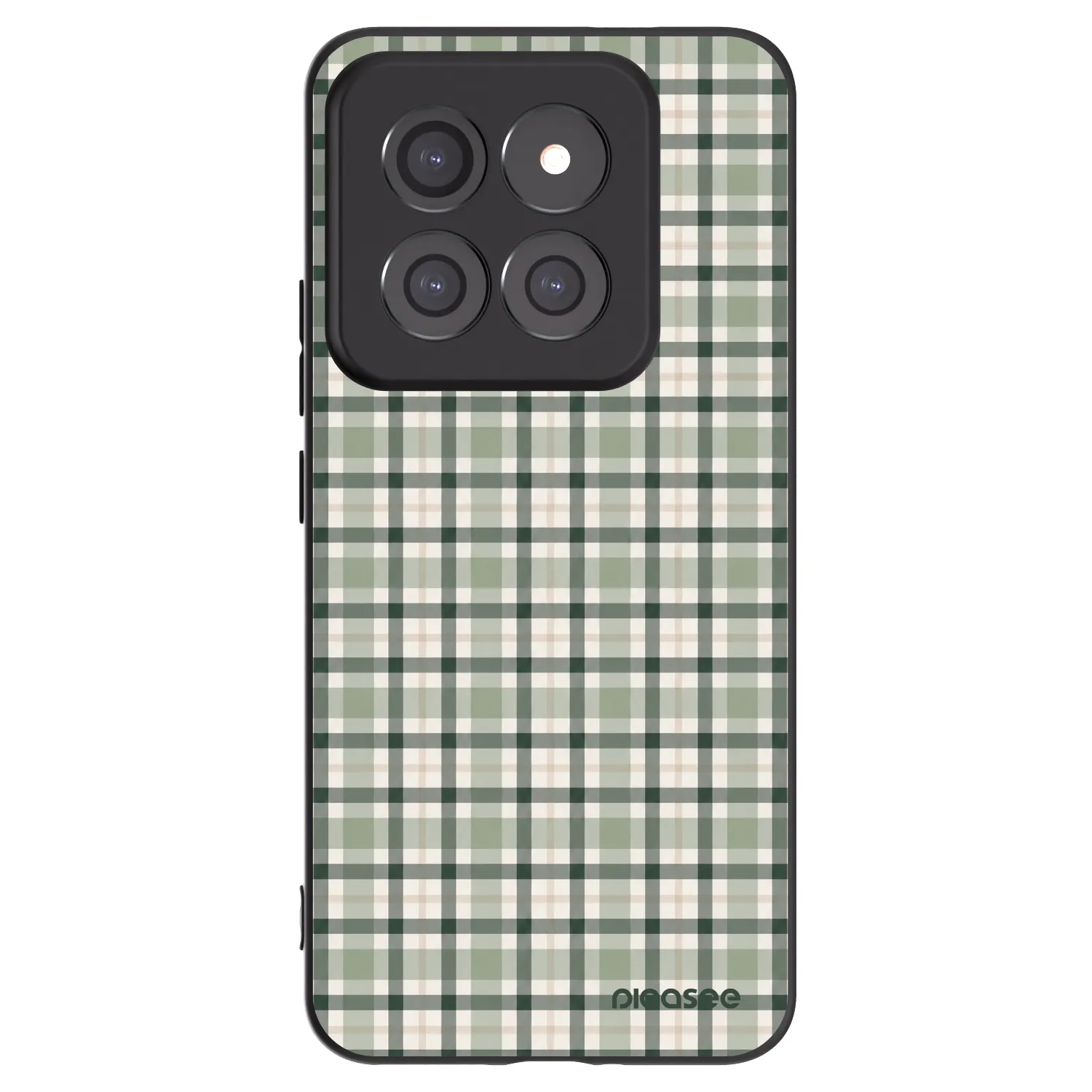 Picasee silikonowe czarne etui na Xiaomi 14 Pro - Sage Tartan