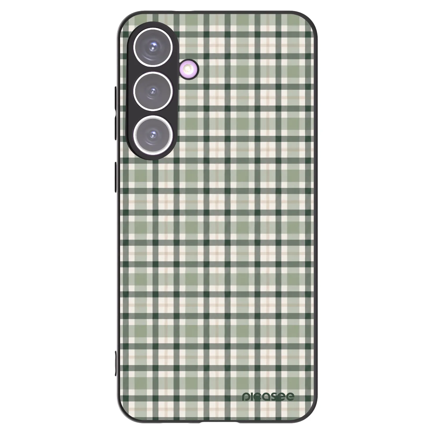 Picasee silikonowe czarne etui na Samsung Galaxy S24+ S926B 5G - Sage Tartan