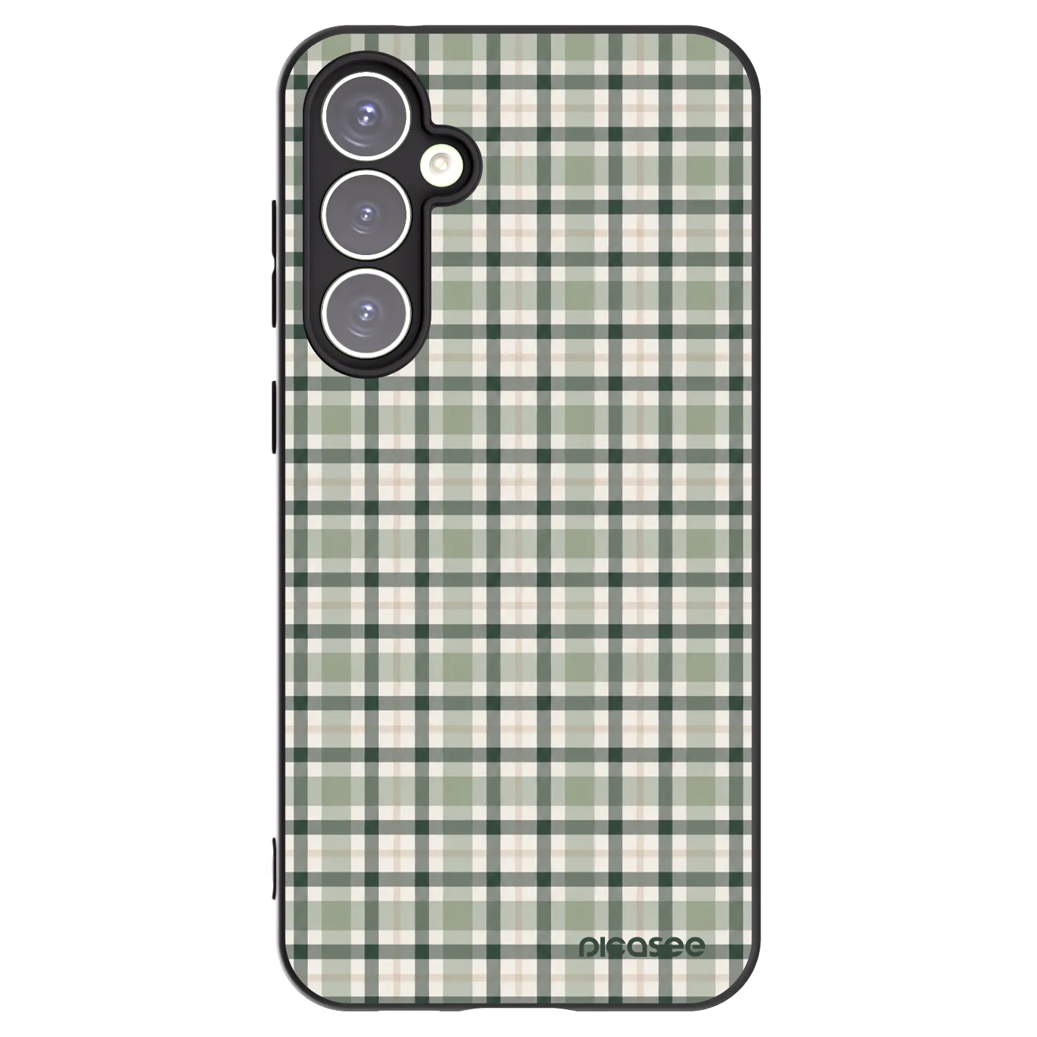Picasee silikonowe czarne etui na Samsung Galaxy S23 FE S711B - Sage Tartan