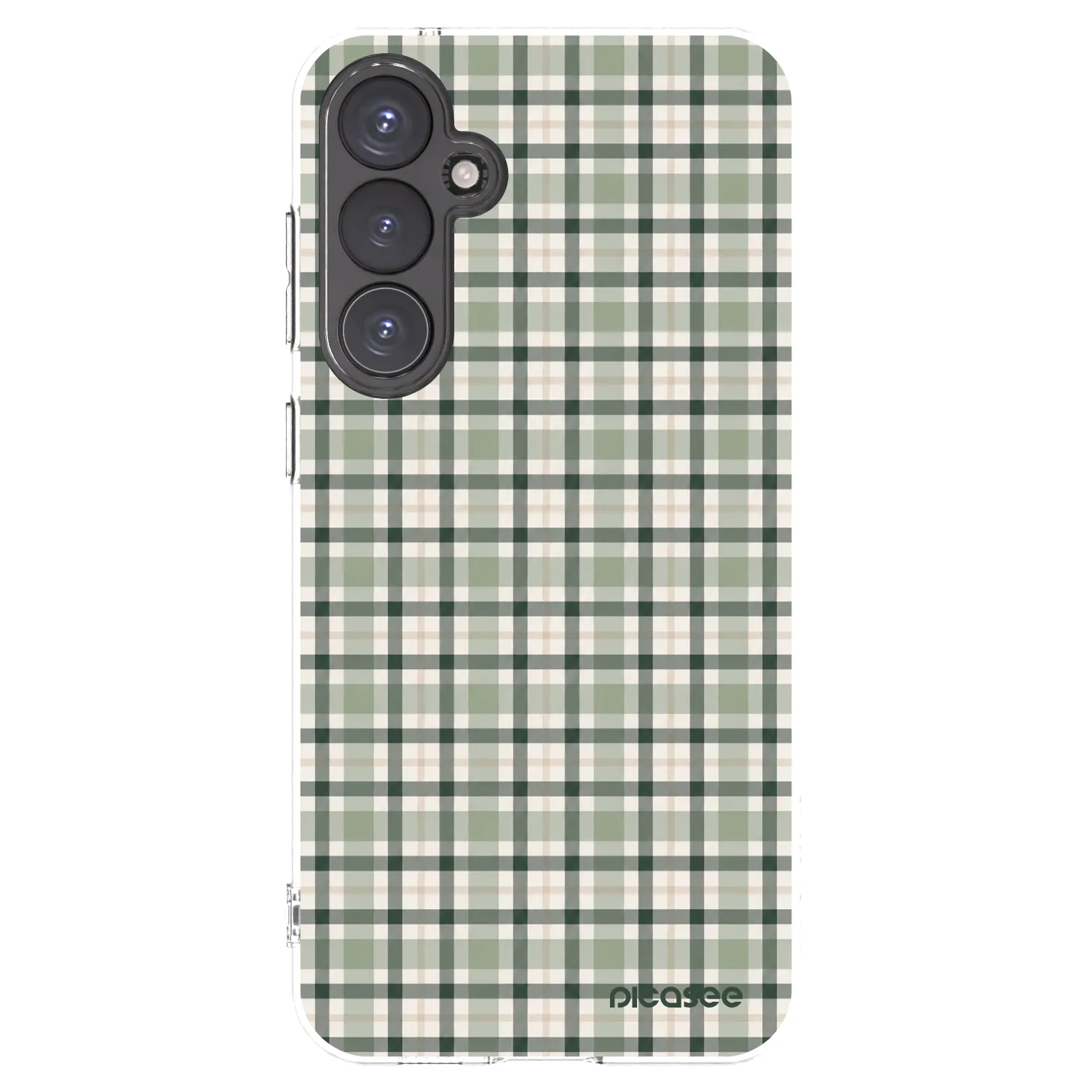 Picasee silikonowe przeźroczyste etui na Samsung Galaxy S23 FE S711B - Sage Tartan