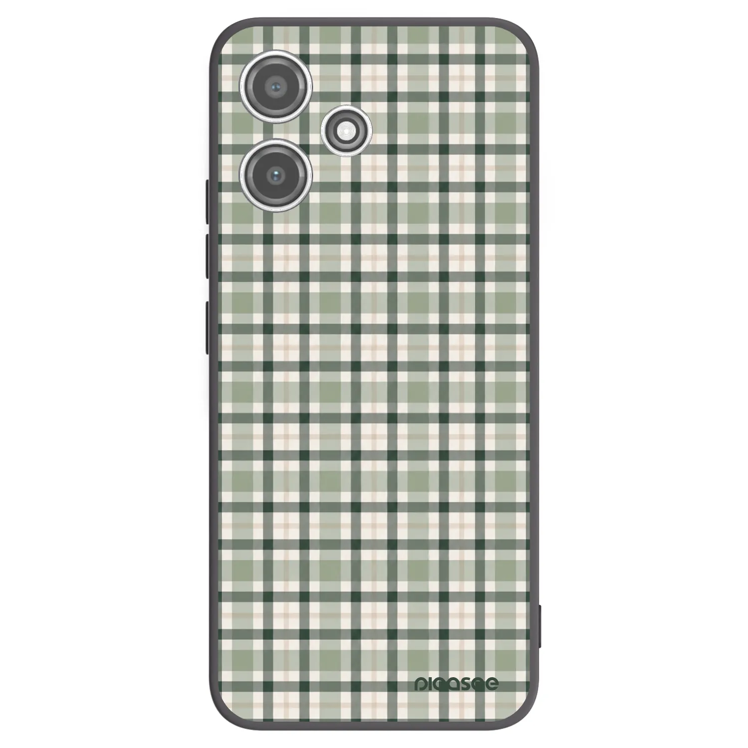 Picasee silikonowe czarne etui na Xiaomi Redmi 12 5G - Sage Tartan
