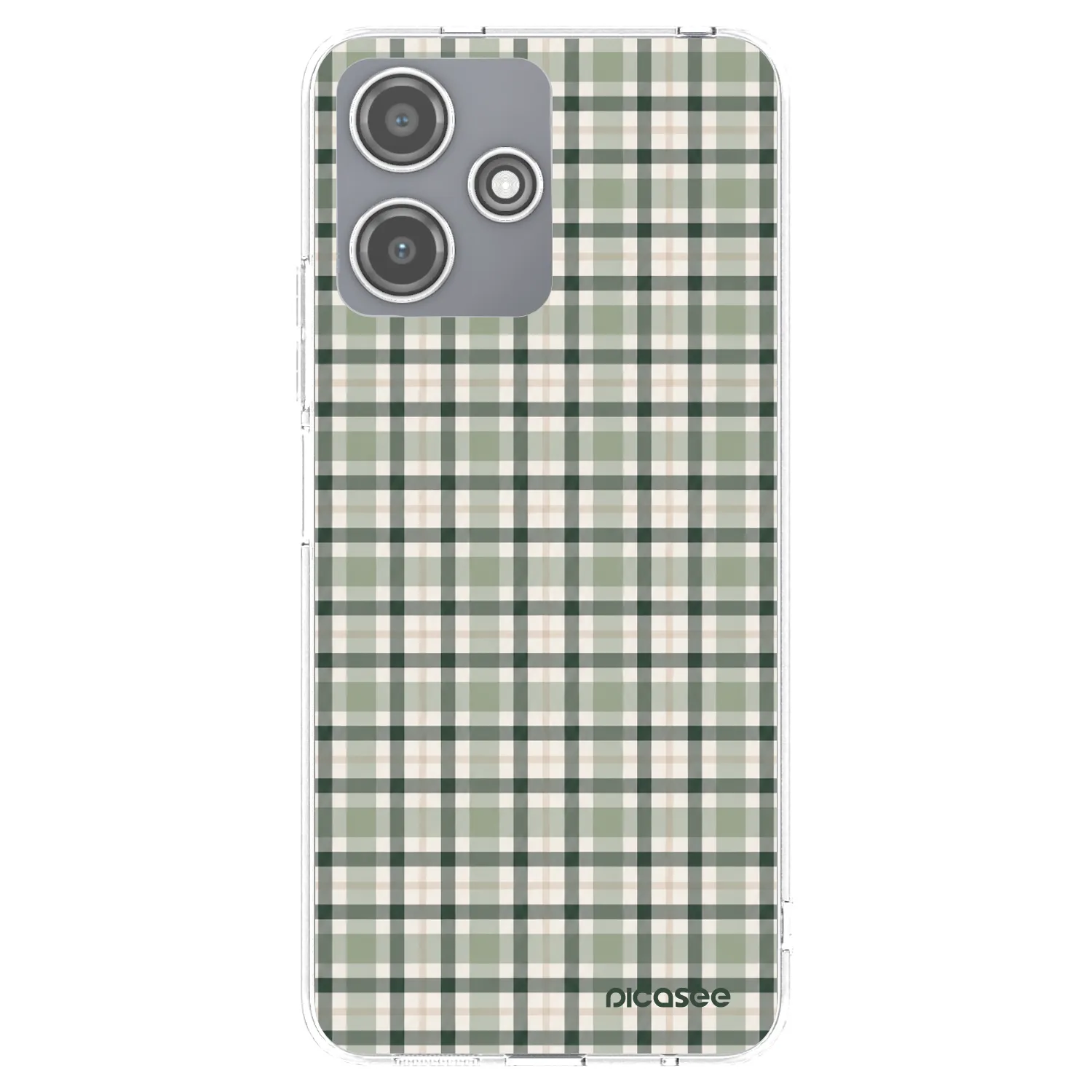 Picasee silikonowe przeźroczyste etui na Xiaomi Redmi 12 5G - Sage Tartan