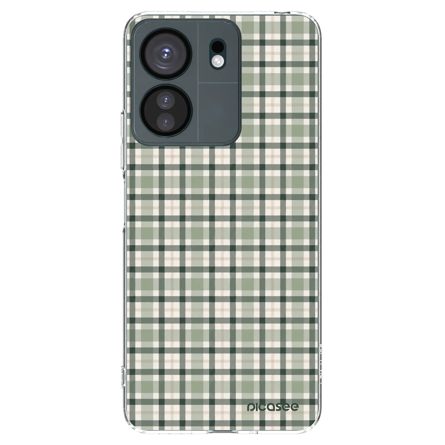 Picasee silikonowe przeźroczyste etui na Xiaomi Redmi 13C 4G - Sage Tartan