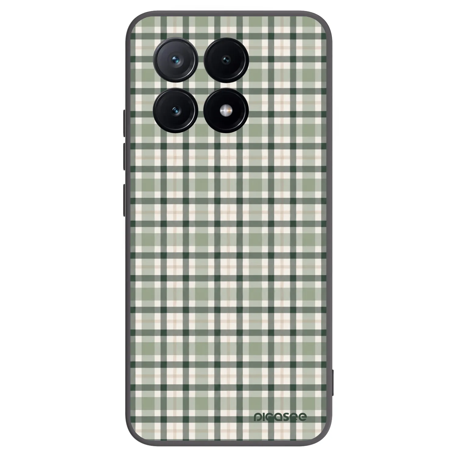 Picasee silikonowe czarne etui na Xiaomi Poco X6 Pro - Sage Tartan