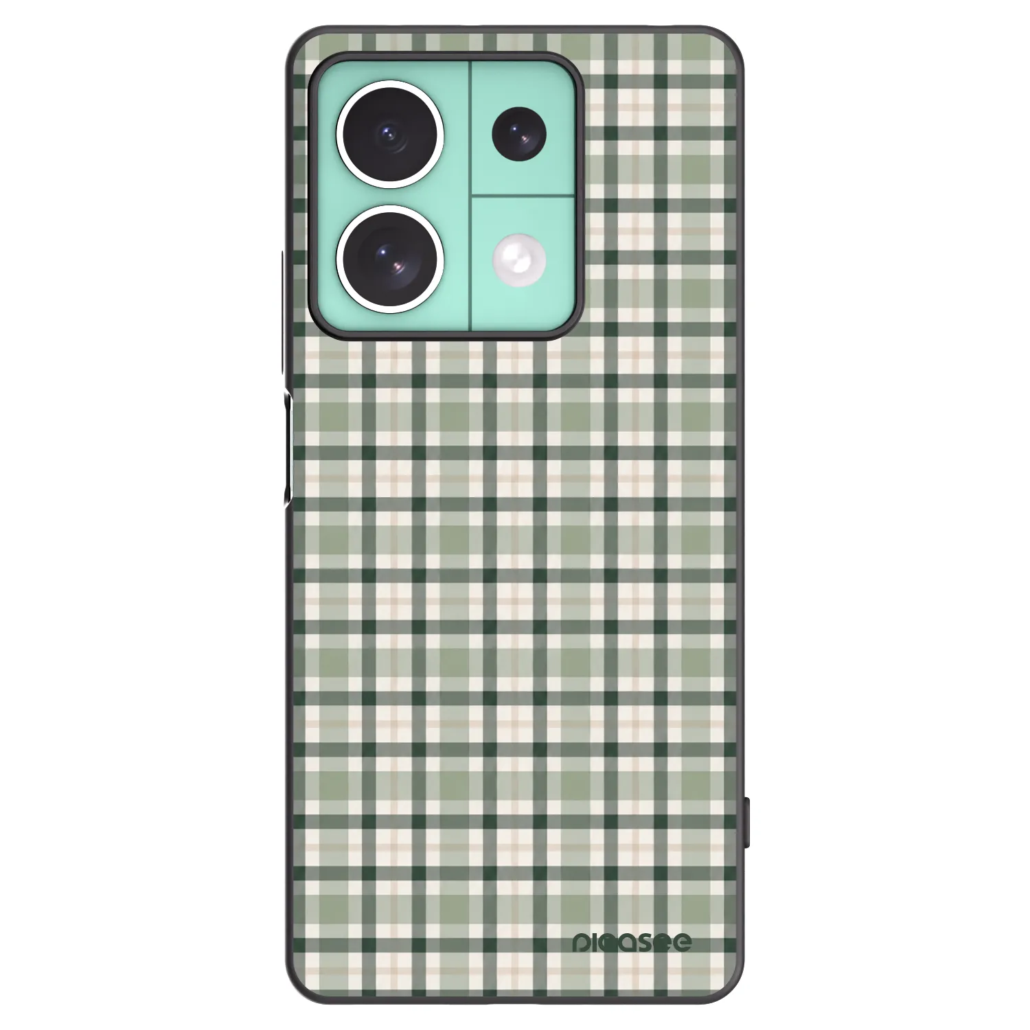 Picasee silikonowe czarne etui na Xiaomi Redmi Note 13 5G - Sage Tartan