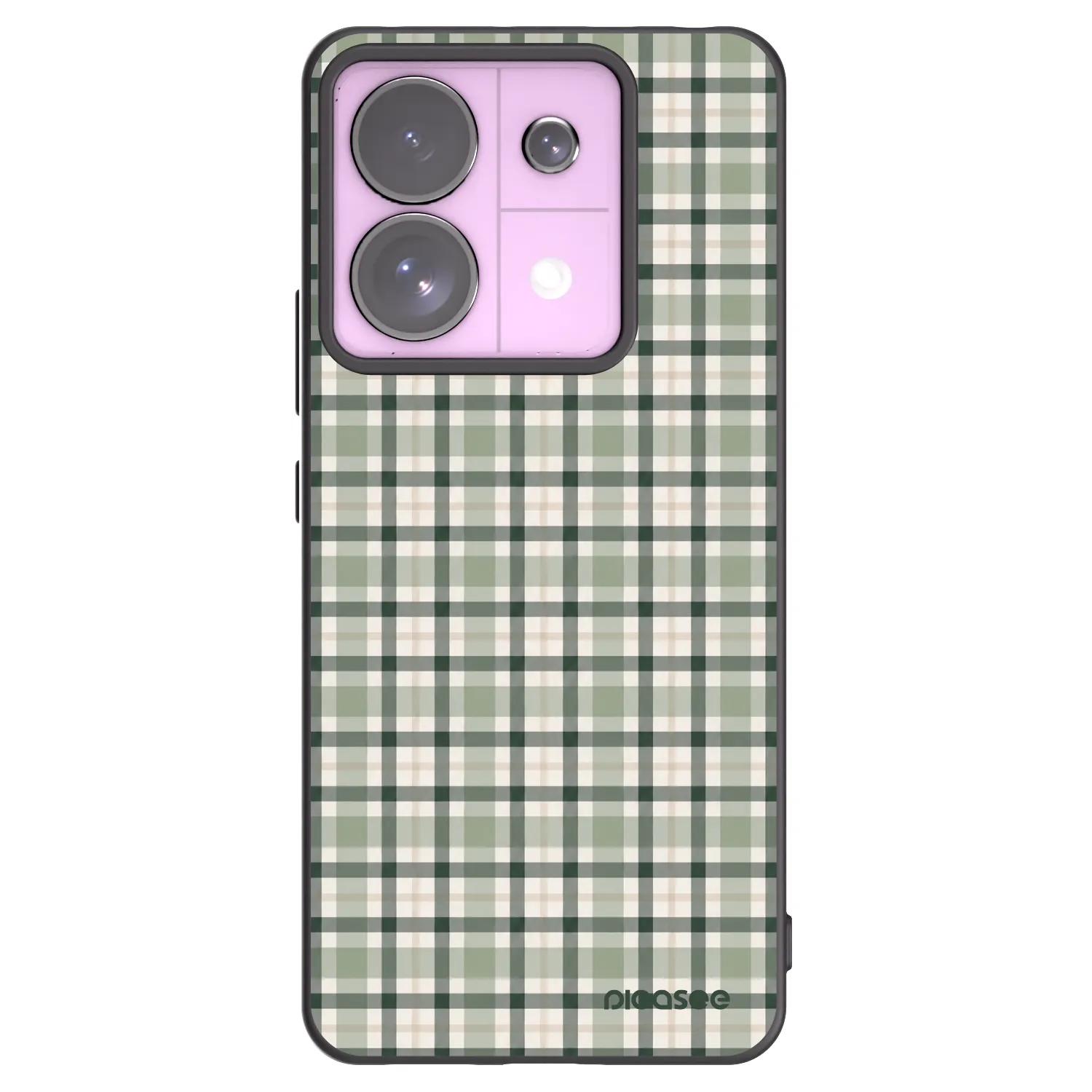 Picasee silikonowe czarne etui na Xiaomi Redmi Note 13 Pro 5G - Sage Tartan