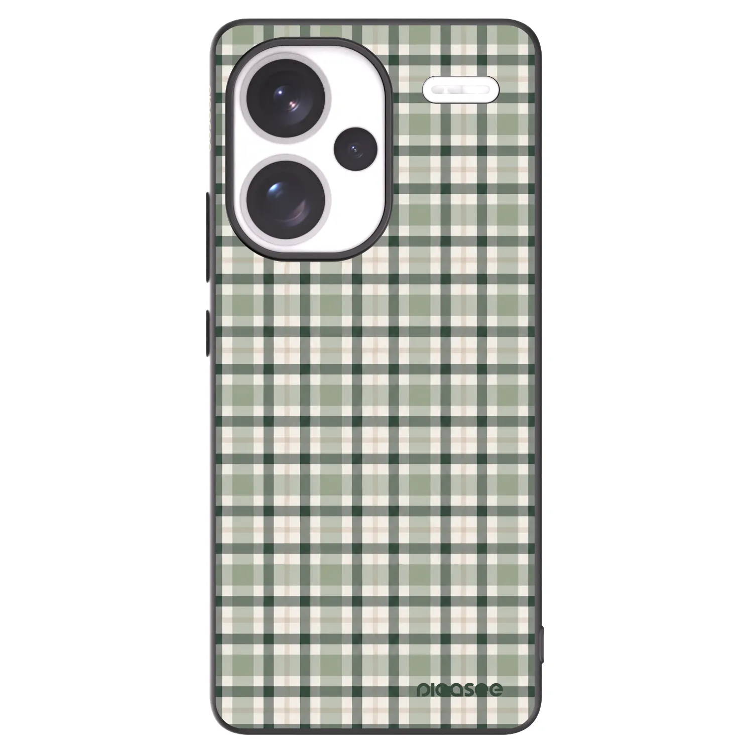Picasee silikonowe czarne etui na Xiaomi Redmi Note 13 Pro+ 5G - Sage Tartan