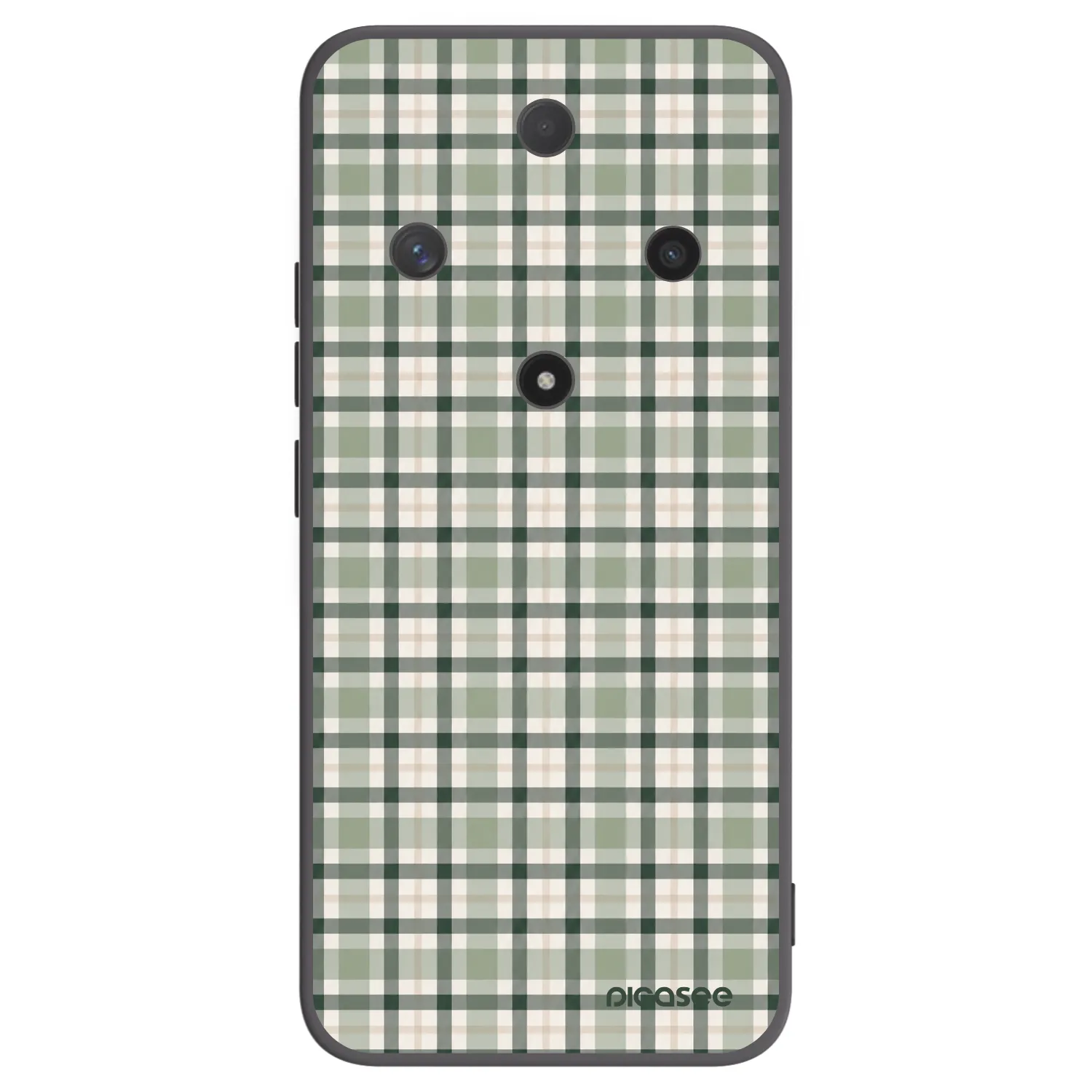Picasee silikonowe czarne etui na Honor Magic6 Lite 5G - Sage Tartan