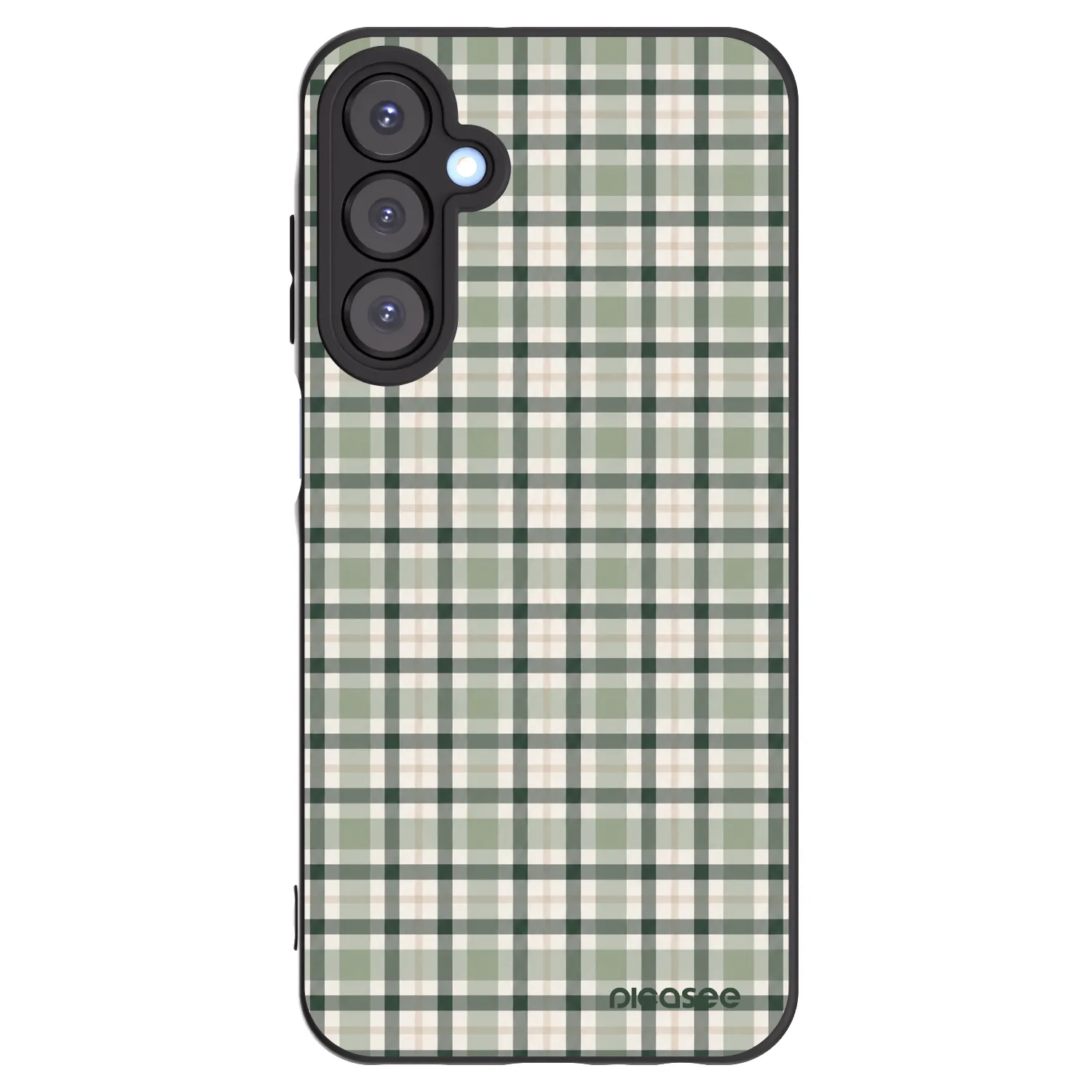 Picasee silikonowe czarne etui na Samsung Galaxy A25 A256B 5G - Sage Tartan
