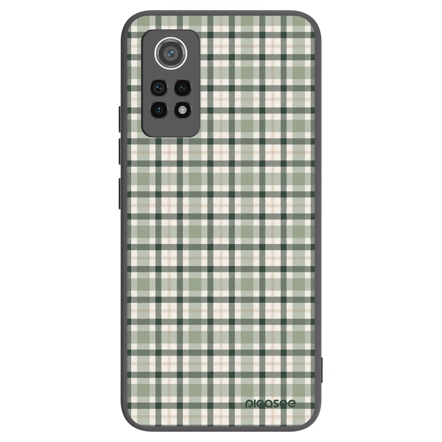 Picasee silikonowe czarne etui na Xiaomi Redmi Note 12 Pro 4G - Sage Tartan