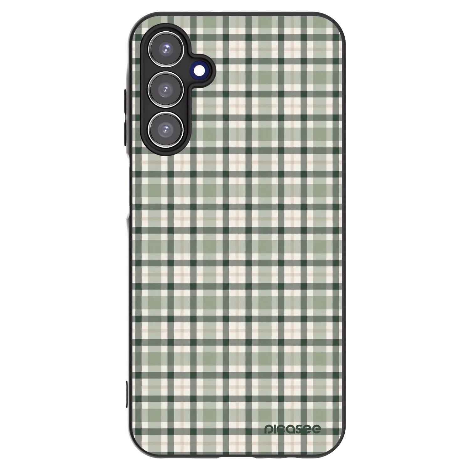 Picasee silikonowe czarne etui na Samsung Galaxy A15 A156B 5G - Sage Tartan