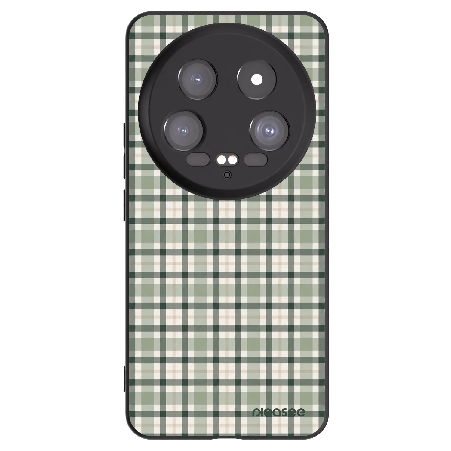 Picasee silikonowe czarne etui na Xiaomi 14 Ultra - Sage Tartan