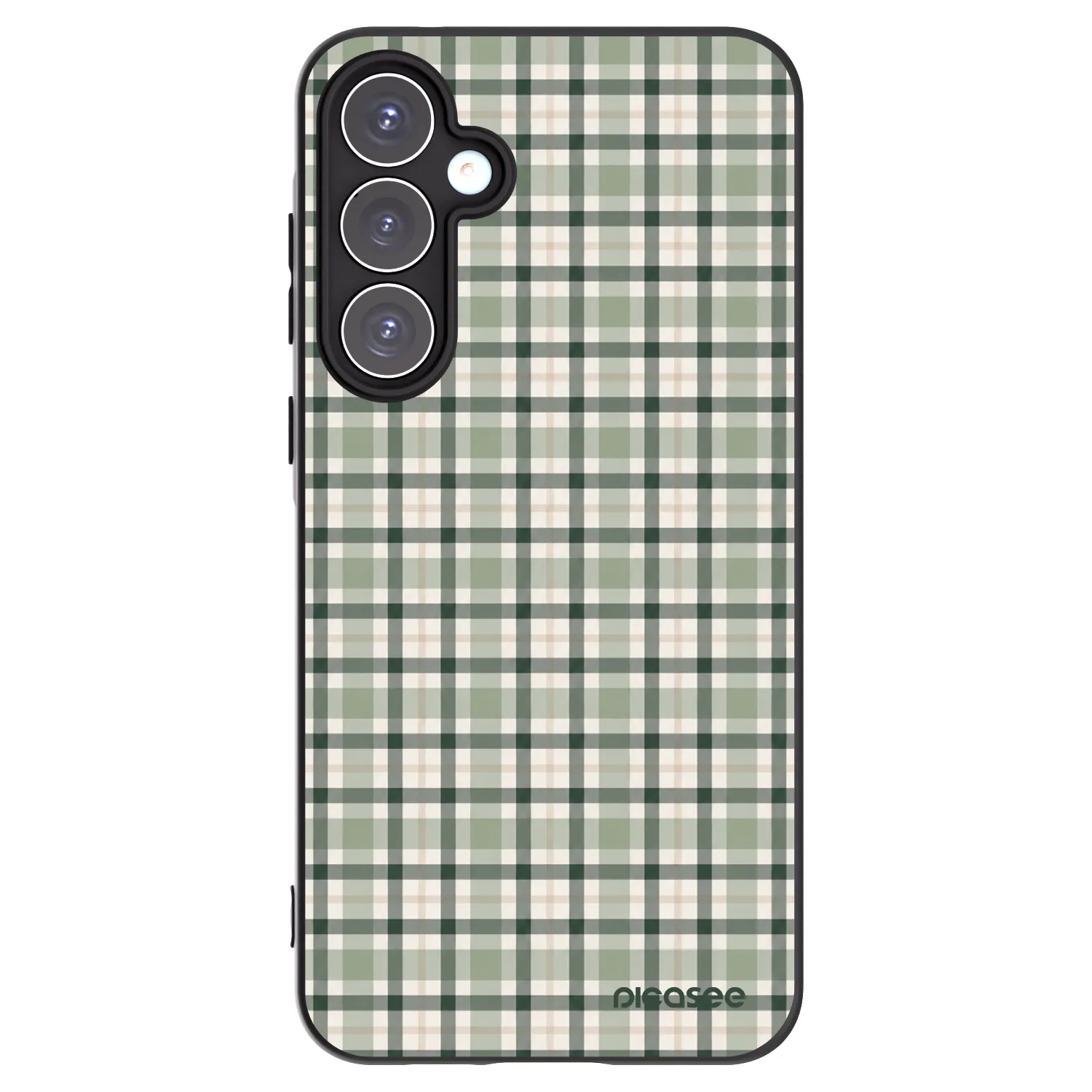 Picasee silikonowe czarne etui na Samsung Galaxy A55 5G A556B - Sage Tartan