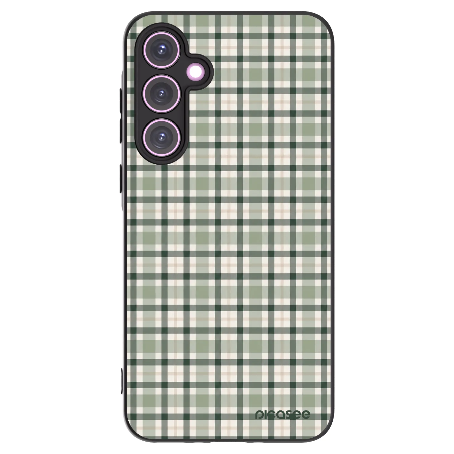 Picasee silikonowe czarne etui na Samsung Galaxy A35 5G A356B - Sage Tartan