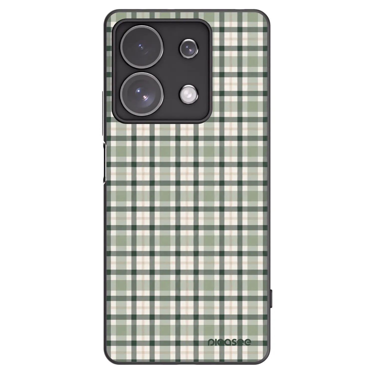 Picasee silikonowe czarne etui na Xiaomi Redmi Note 13 Pro 4G - Sage Tartan