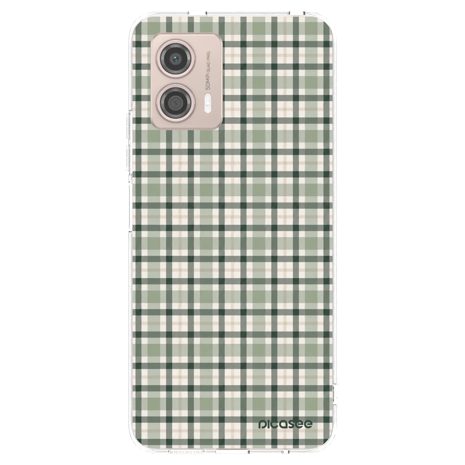 Picasee silikonowe przeźroczyste etui na Motorola Moto G53 5G - Sage Tartan