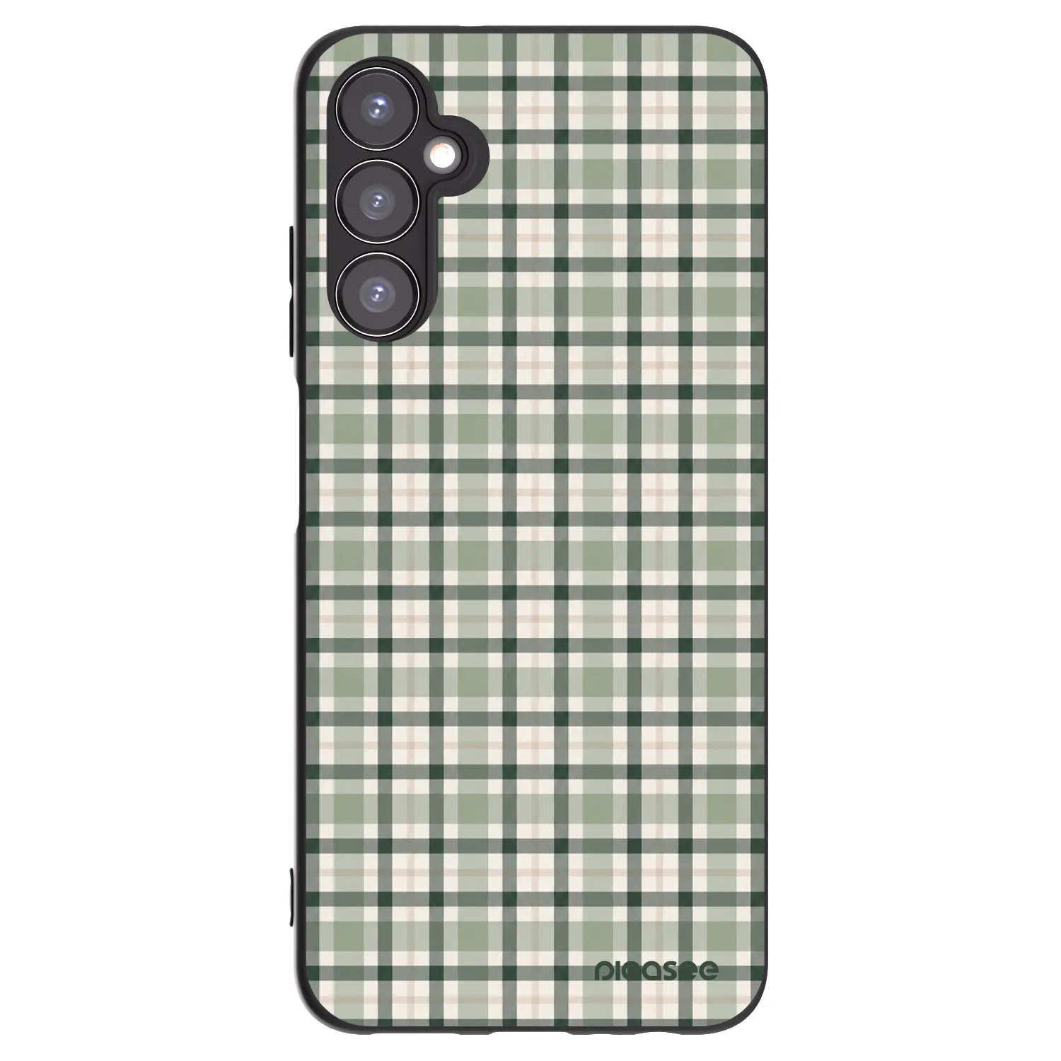 Picasee silikonowe czarne etui na Samsung Galaxy A05s A057G - Sage Tartan
