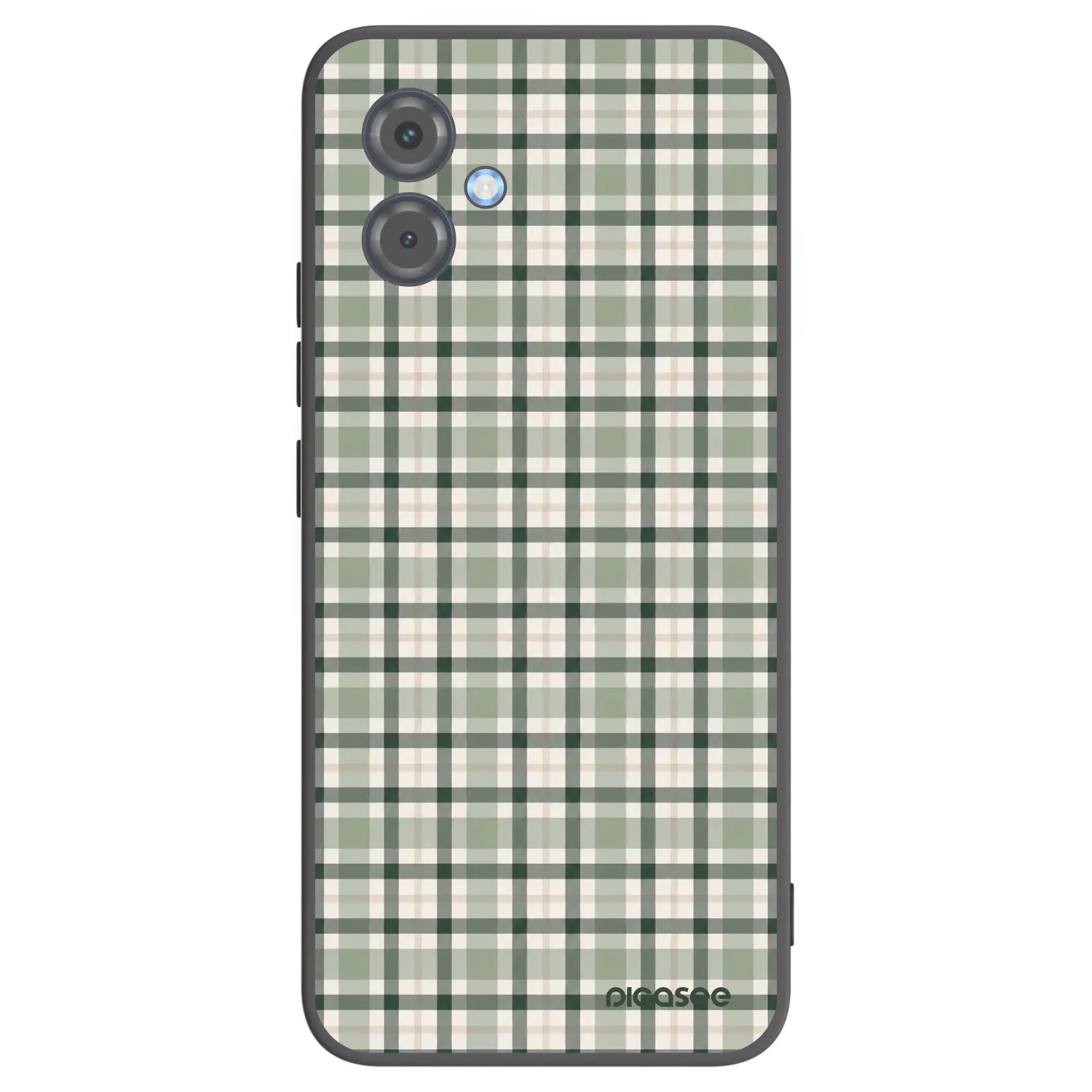 Picasee silikonowe czarne etui na Motorola Moto G14 - Sage Tartan