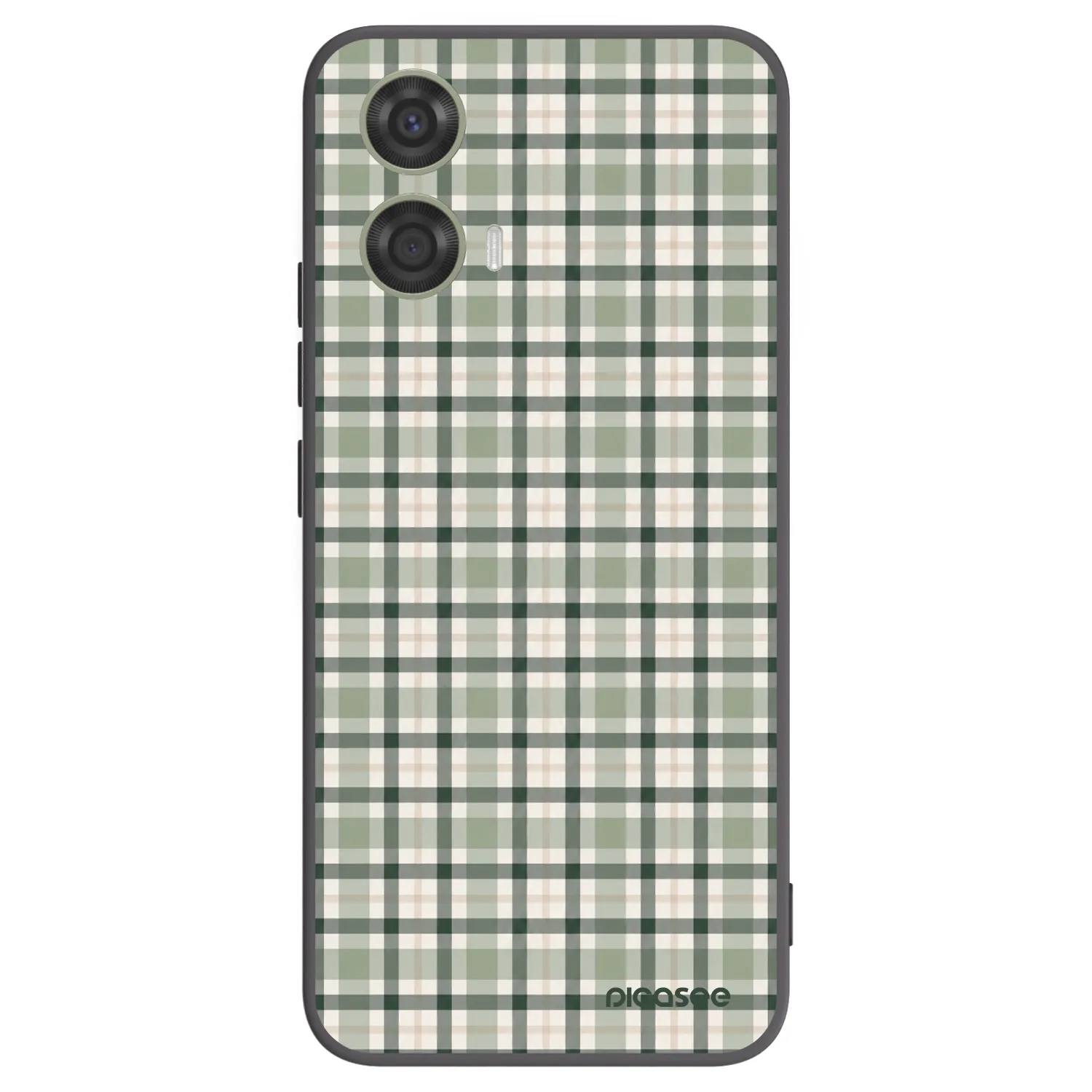 Picasee silikonowe czarne etui na Motorola Moto G24 - Sage Tartan
