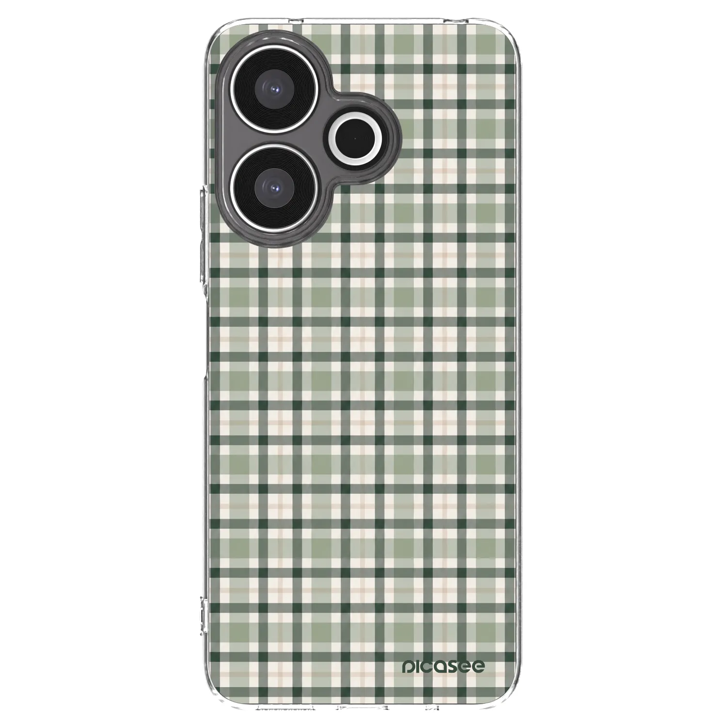 Picasee silikonowe przeźroczyste etui na Xiaomi Redmi 13 4G - Sage Tartan