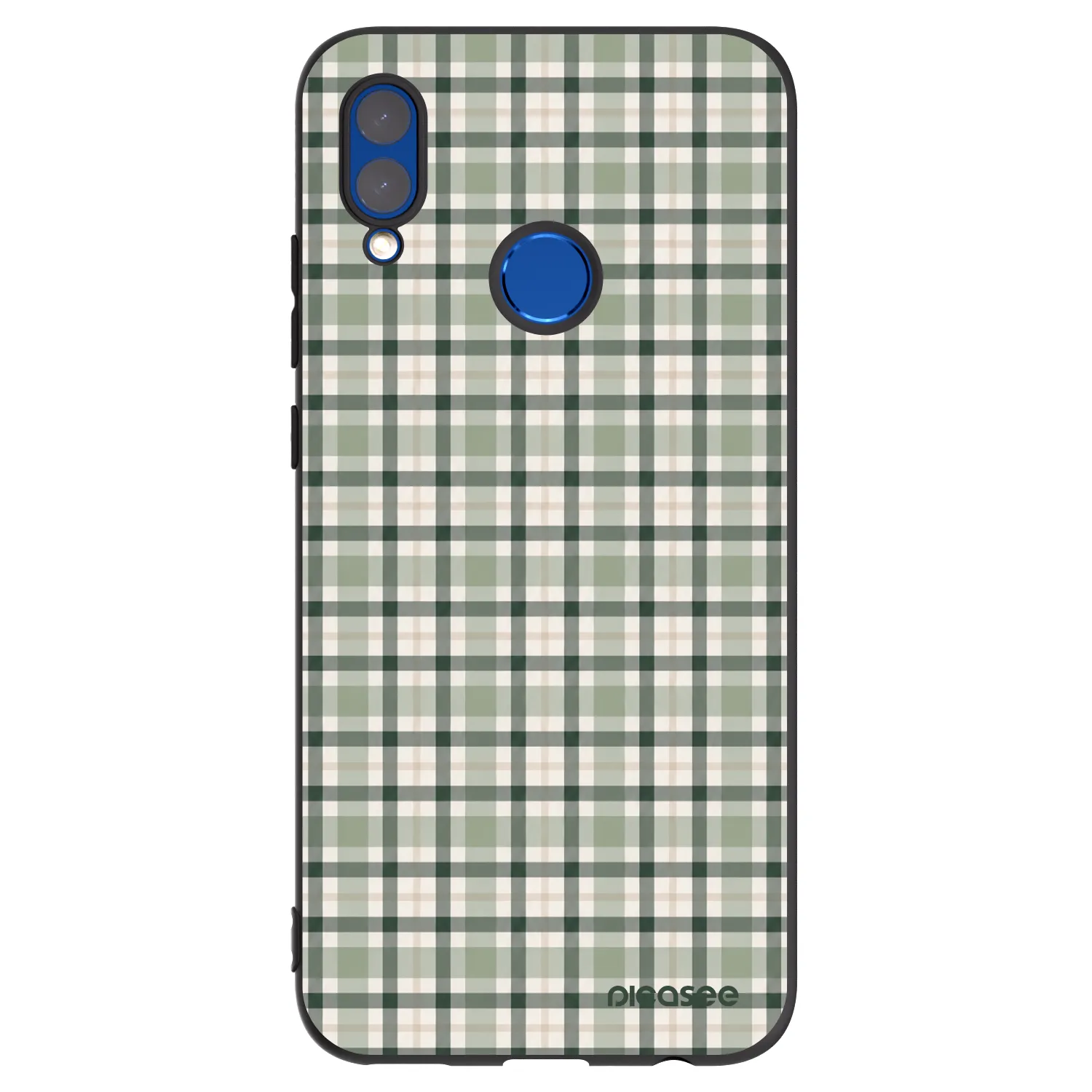 Picasee silikonowe czarne etui na Huawei P Smart 2019 - Sage Tartan