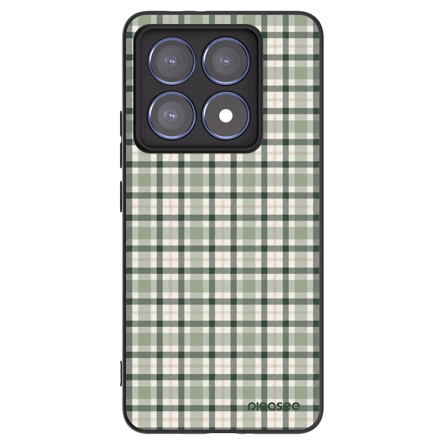 Picasee silikonowe czarne etui na Xiaomi 14T Pro - Sage Tartan