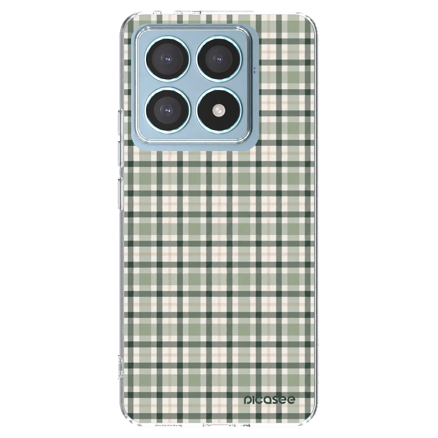 Picasee silikonowe przeźroczyste etui na Xiaomi 14T Pro - Sage Tartan