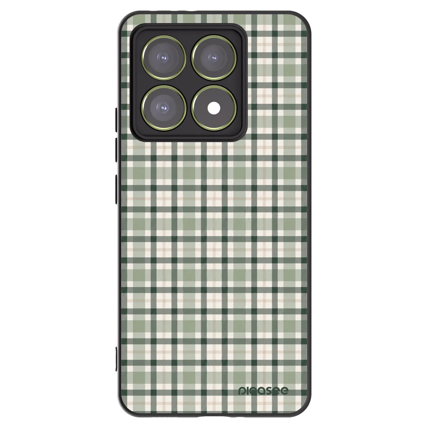 Picasee silikonowe czarne etui na Xiaomi 14T - Sage Tartan