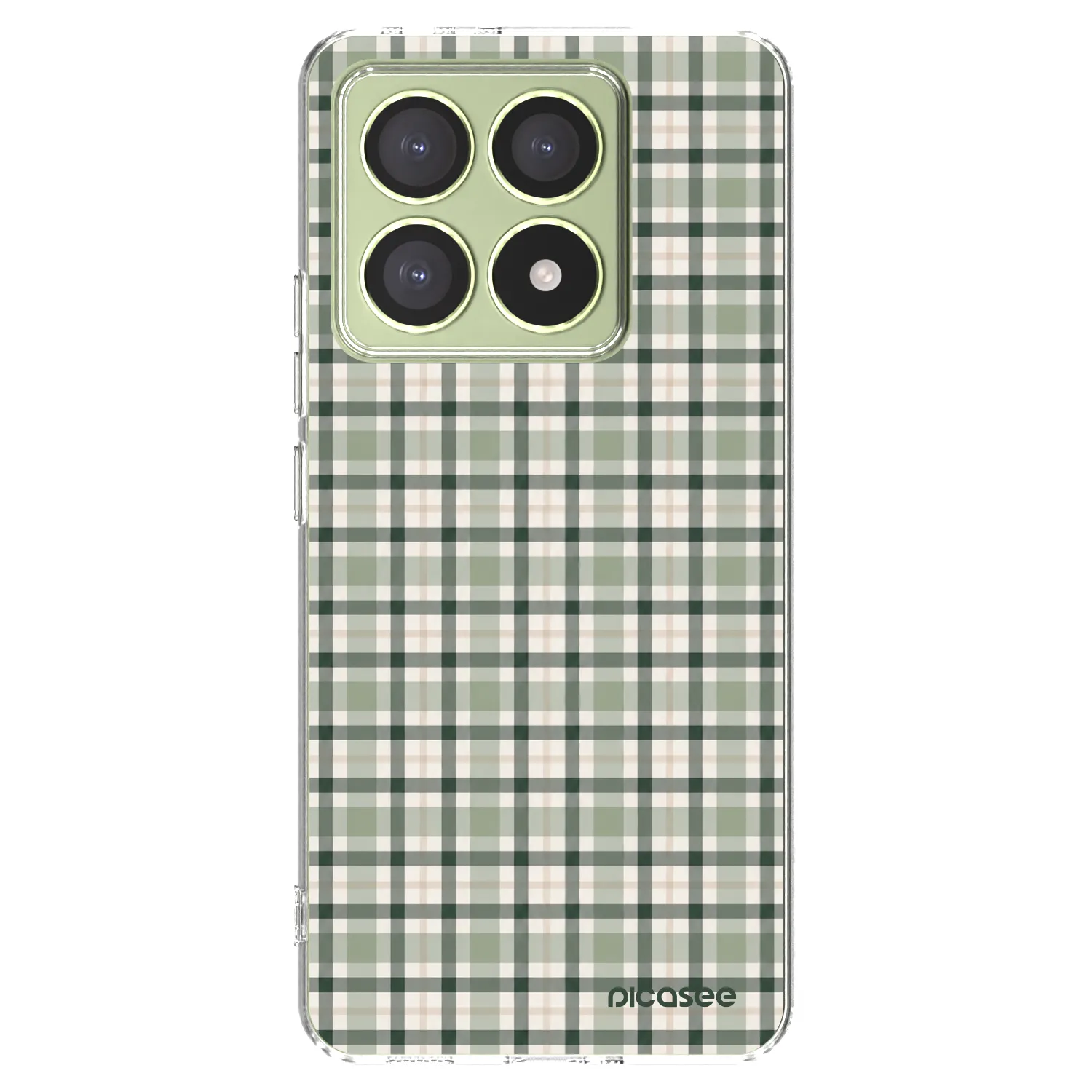 Picasee silikonowe przeźroczyste etui na Xiaomi 14T - Sage Tartan