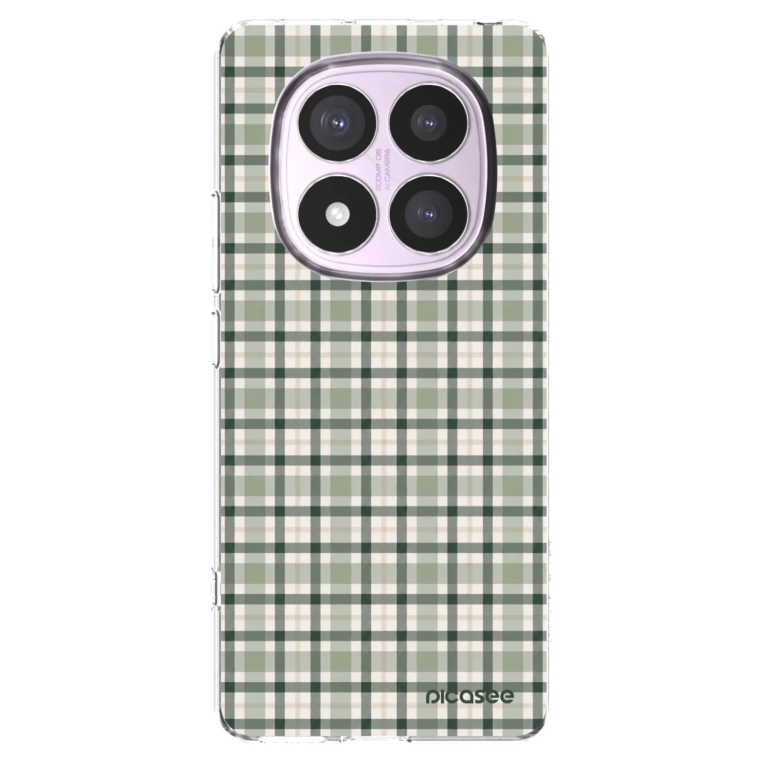 Picasee silikonowe przeźroczyste etui na Xiaomi Redmi Note 14 Pro 5G - Sage Tartan