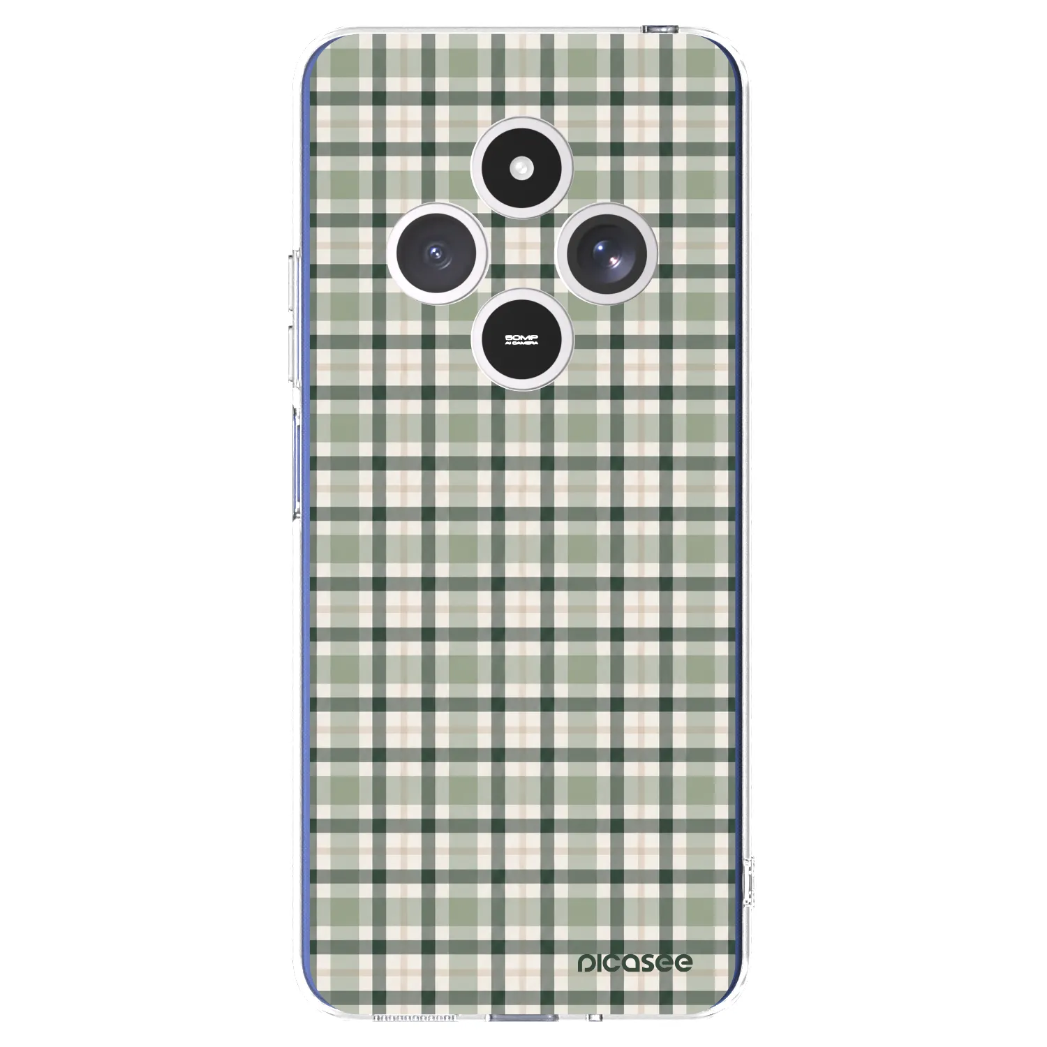 Picasee silikonowe przeźroczyste etui na Xiaomi Redmi 14C - Sage Tartan