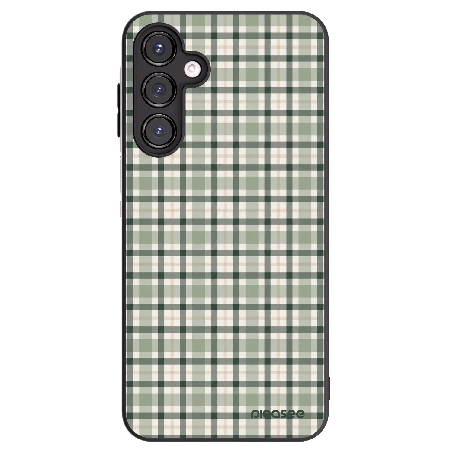 Picasee silikonowe czarne etui na Samsung Galaxy A16 5G - Sage Tartan