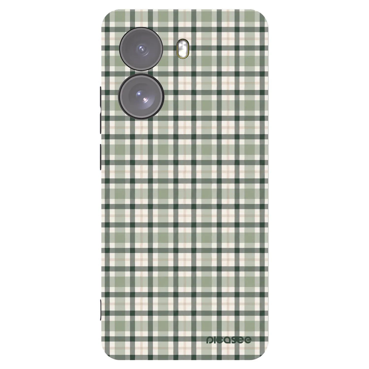 Picasee silikonowe czarne etui na Xiaomi Poco X7 - Sage Tartan