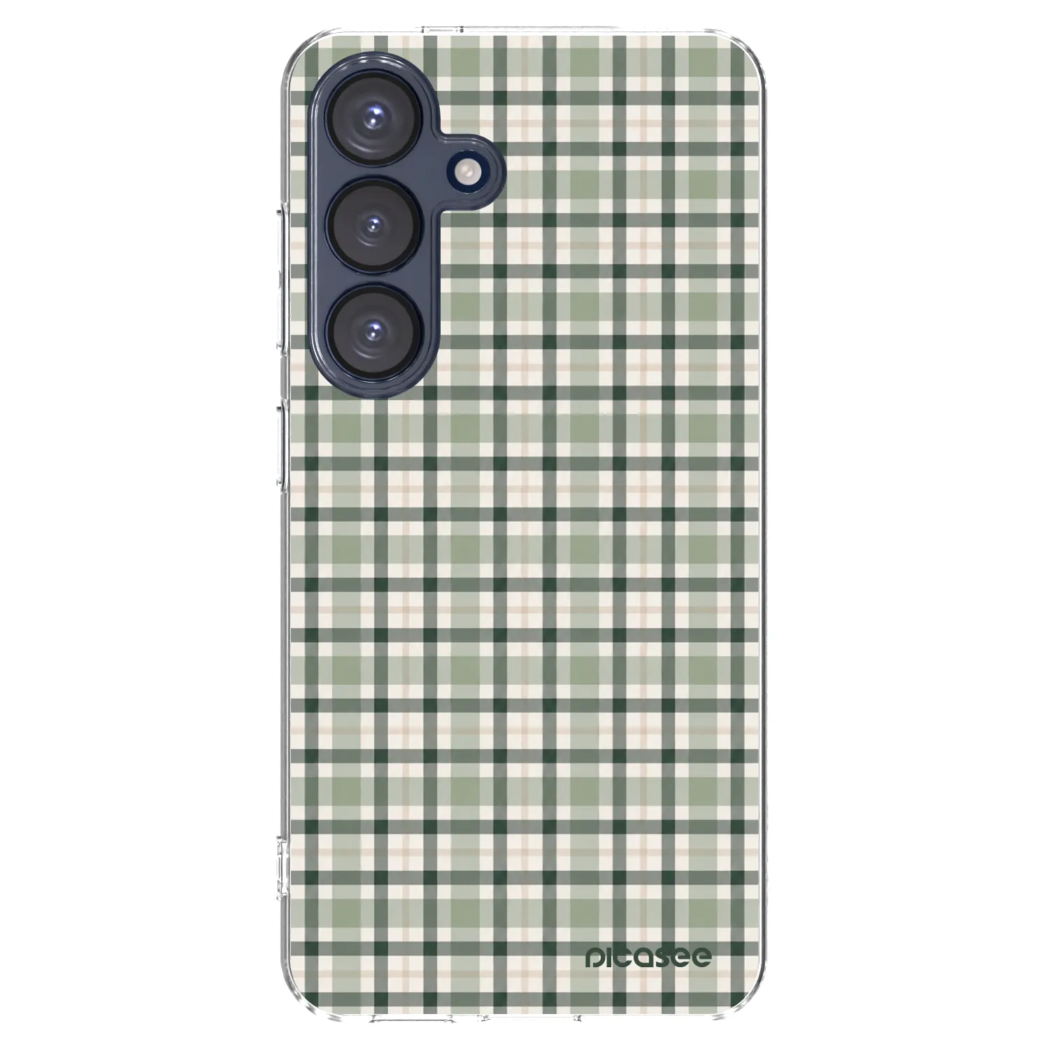 Picasee silikonowe przeźroczyste etui na Samsung Galaxy S25 5G - Sage Tartan