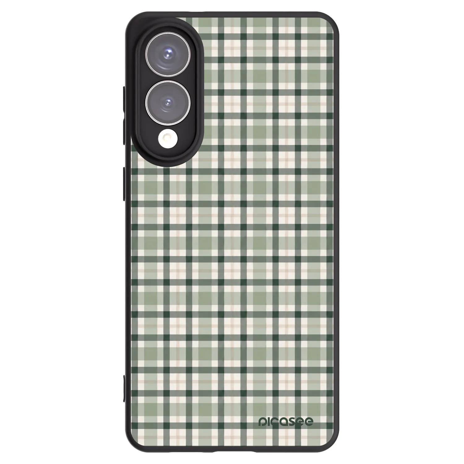 Picasee silikonowe czarne etui na Samsung Galaxy S25 Edge 5G - Sage Tartan