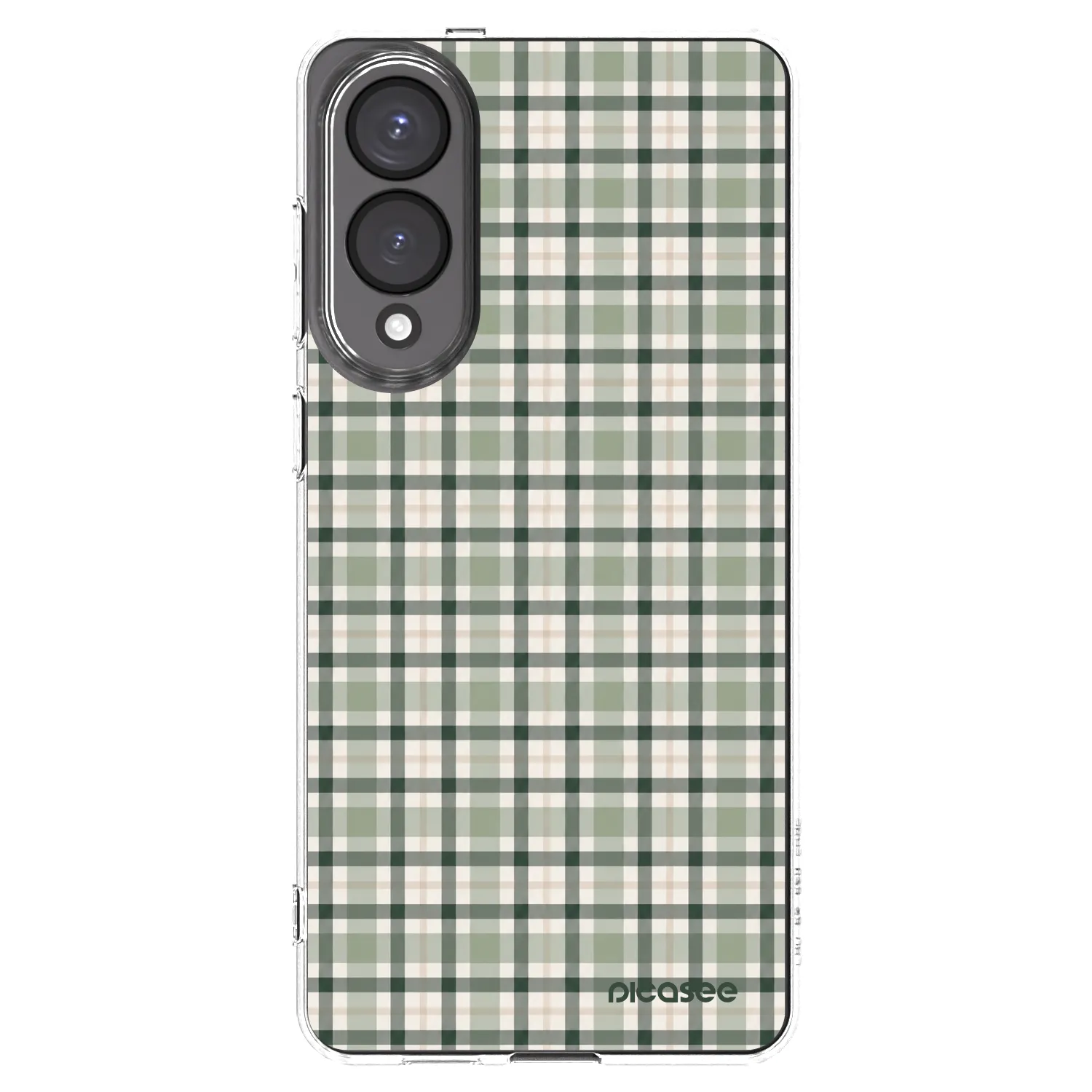 Picasee silikonowe przeźroczyste etui na Samsung Galaxy S25 Edge 5G - Sage Tartan