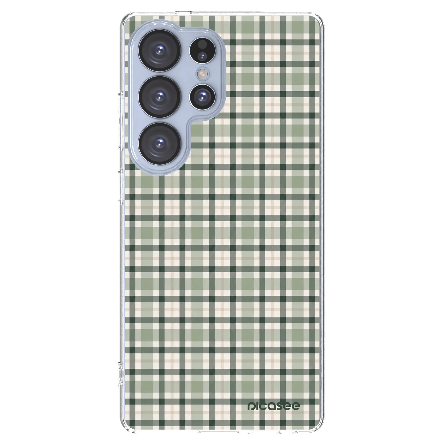 Picasee silikonowe przeźroczyste etui na Samsung Galaxy S25 Ultra 5G - Sage Tartan