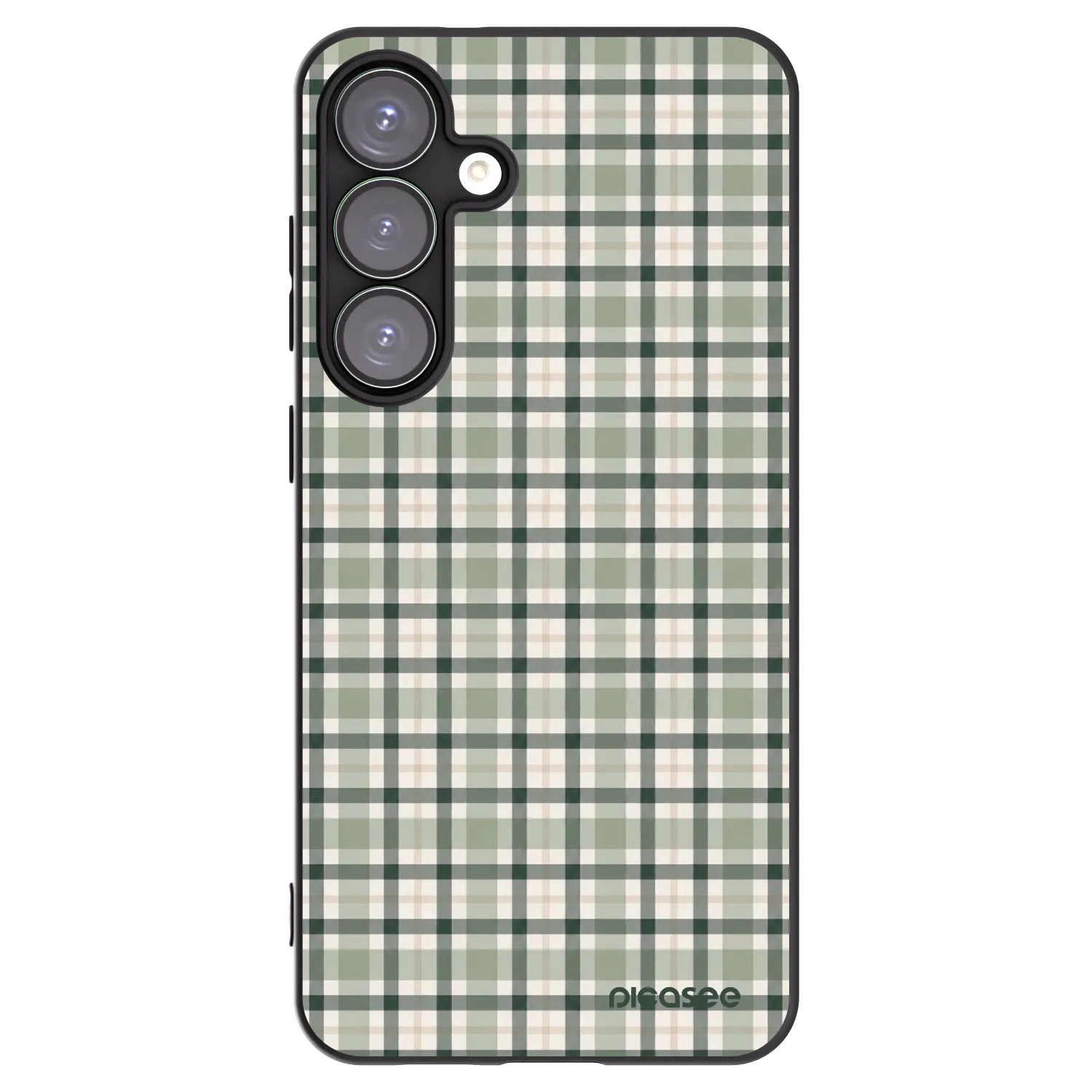 Picasee silikonowe czarne etui na Samsung Galaxy S25+ 5G - Sage Tartan