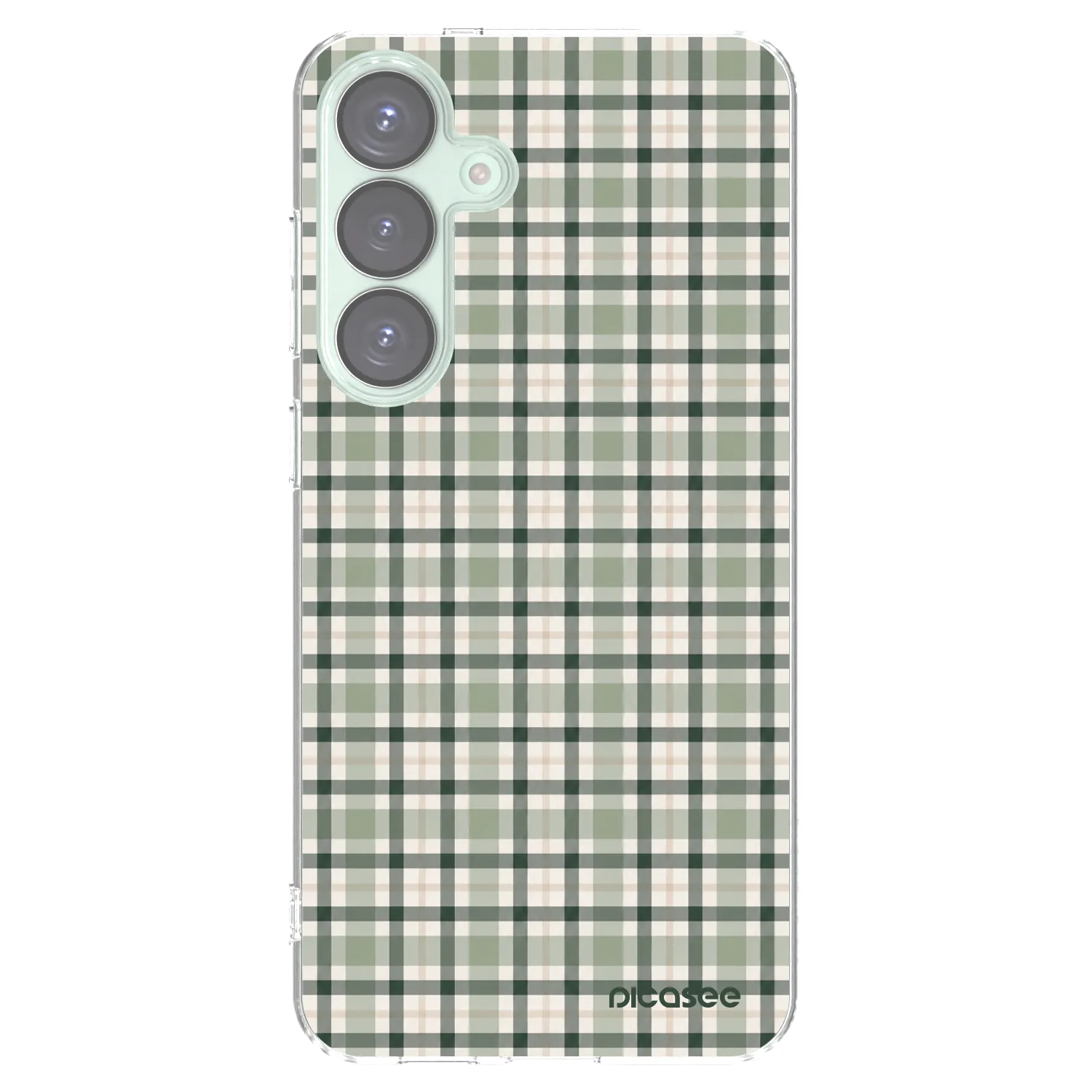 Picasee silikonowe przeźroczyste etui na Samsung Galaxy S25+ 5G - Sage Tartan