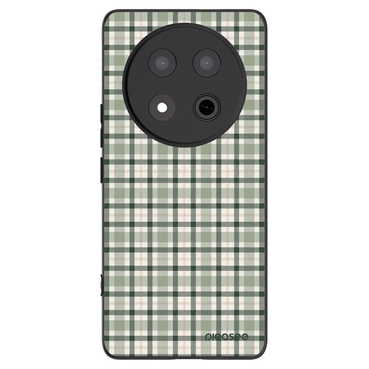 Picasee silikonowe czarne etui na Honor Magic7 Lite 5G - Sage Tartan