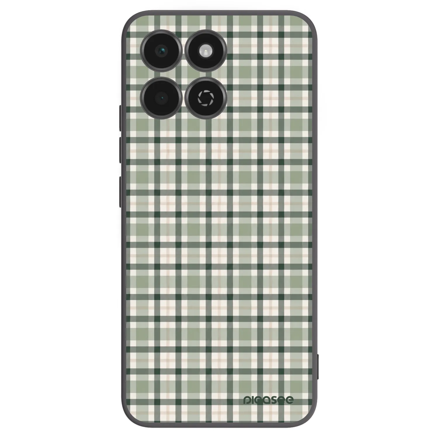 Picasee silikonowe czarne etui na Honor 200 Smart 5G - Sage Tartan