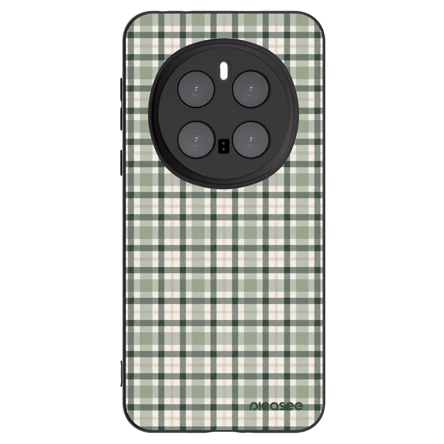 Picasee silikonowe czarne etui na Honor Magic7 Pro 5G - Sage Tartan