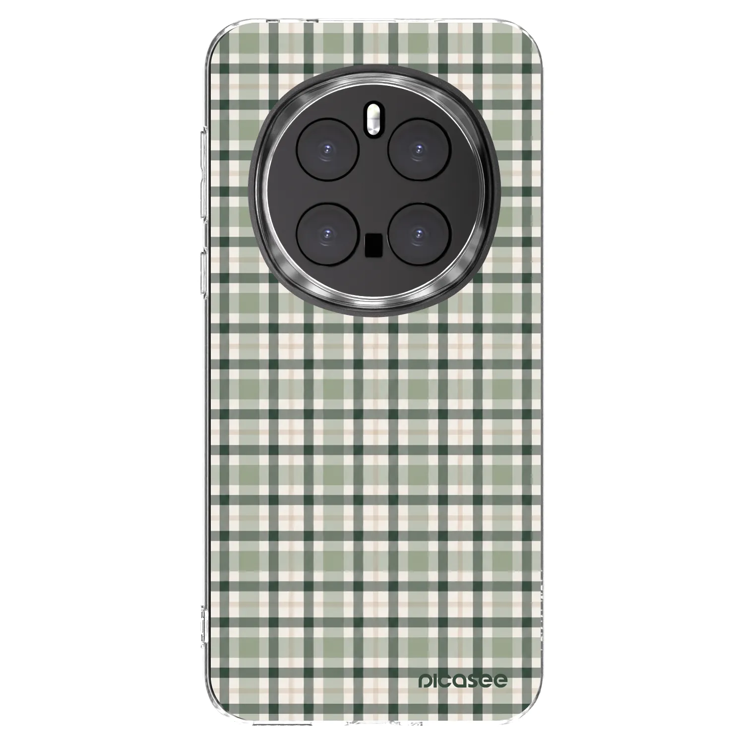 Picasee silikonowe przeźroczyste etui na Honor Magic7 Pro 5G - Sage Tartan