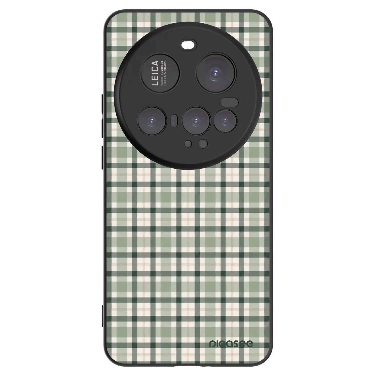 Picasee silikonowe czarne etui na Xiaomi 15 Ultra - Sage Tartan