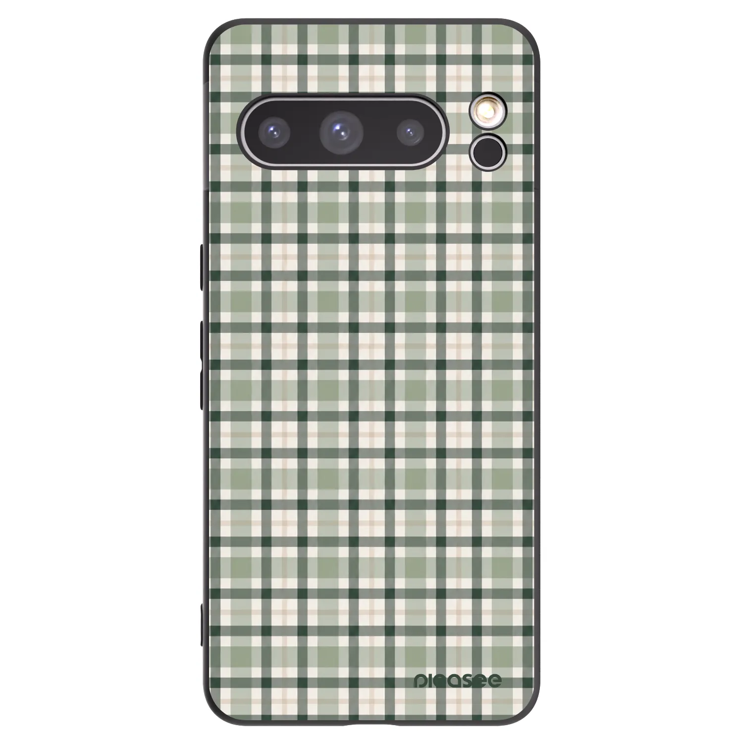 Picasee silikonowe czarne etui na Google Pixel 8 Pro - Sage Tartan