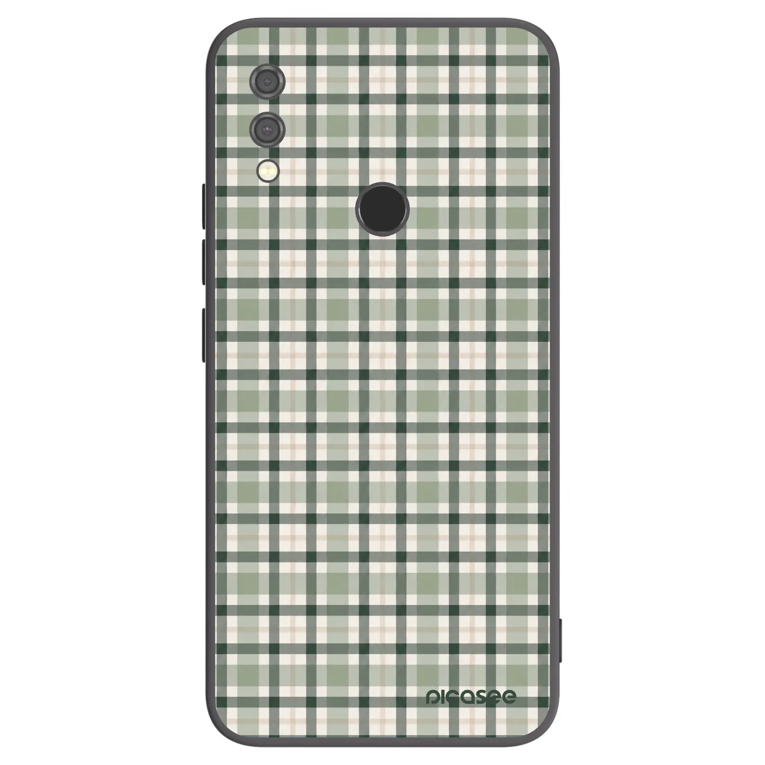 Picasee silikonowe czarne etui na Xiaomi Redmi Note 7 - Sage Tartan